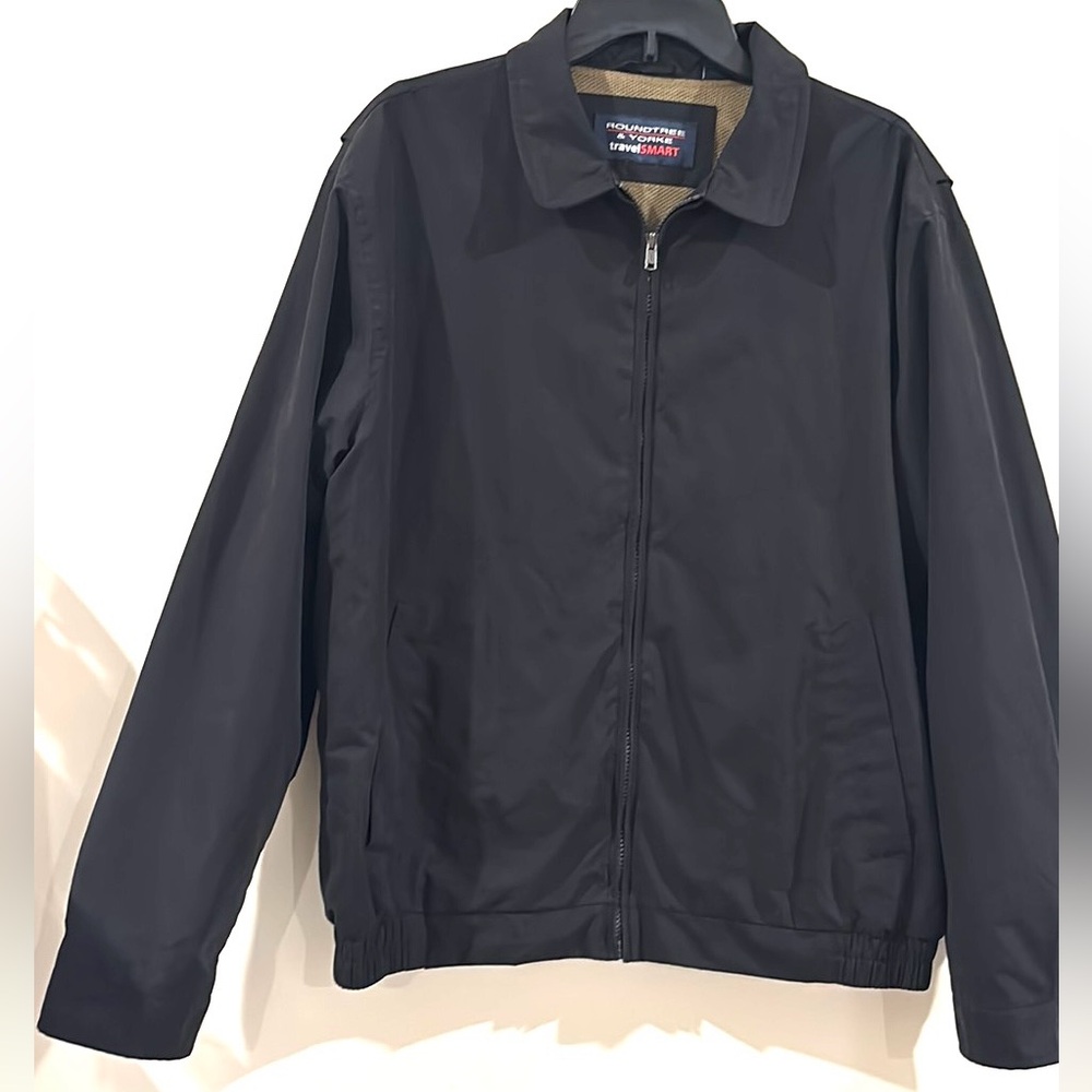 Roundtree & York Men’s Travelsmart Sz L Chore Charcoal Black Jacket